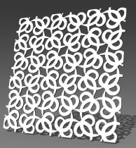 Резная 3D перегородка S10 Таинственный вензель