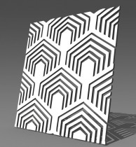 Резная 3D перегородка G48 Многоугольники